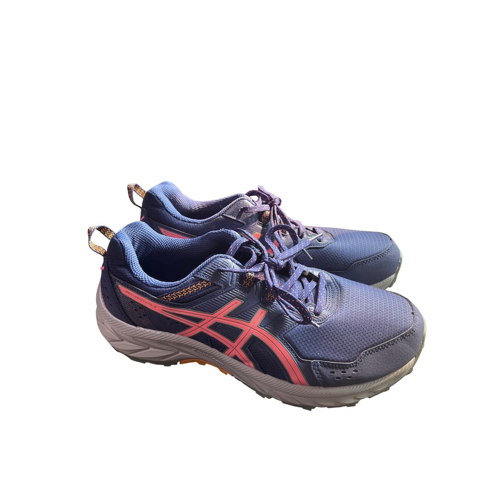 Asics Gel-Venture 9‎ Womens 9.5 Wide Trail Running Shoes Navy Pink
